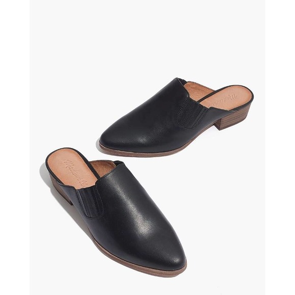 Madewell Shoes - Madewell The Lanna Slip On Block Heel Mules Shoes Black Women's Size 9